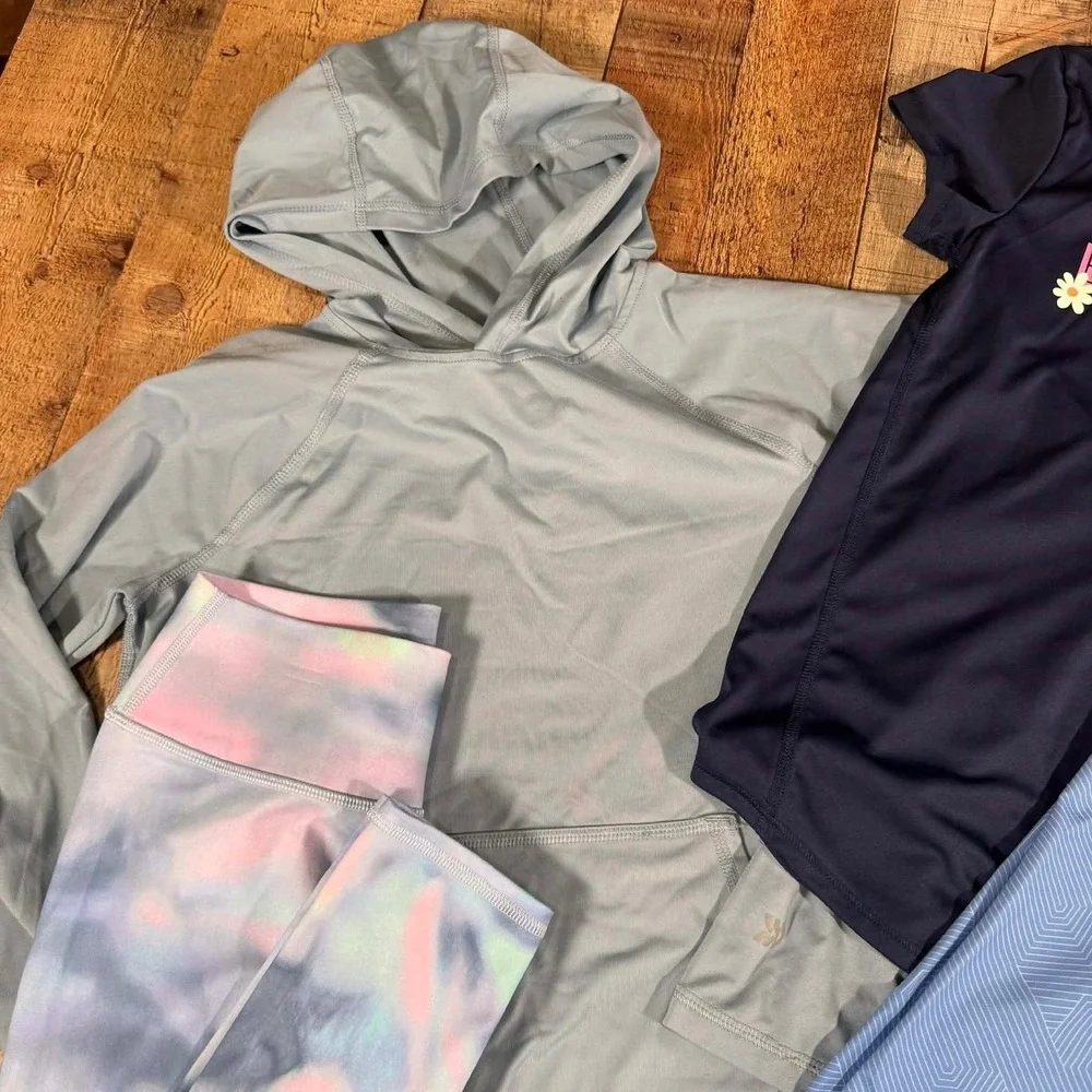 All in Motion Hoodie Leggings Outfit Set Activewear Lot Girls Size L 10 12